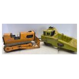 Vtg Tonka T-6 Bulldozer & Road Paver