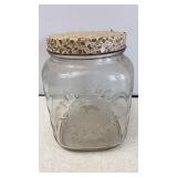 Vtg Monarch Finer Foods Glass Canister