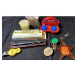 Baby Thermometer, Bottle opener, Avon pen