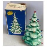 Vtg 12in Blow Mold Christmas Tree & Giblets