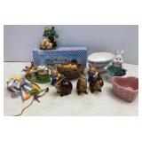 Vtg Goebel Bunnies & Easter Decor