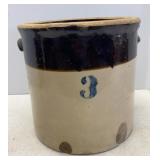 Antique 3-gal Crock (some chips)