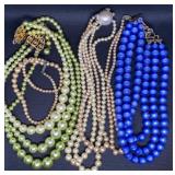 Faux Pearl and other beaded necklaces