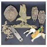 Knights of Pythias belt buckle and other