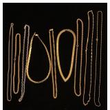 Gold tone necklaces