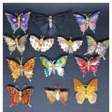 Enamel/painted butterfly pins
