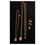 Nice costume necklaces and pierced earrings