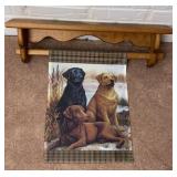 Wooden shelf mini quilt or flag holder 24in