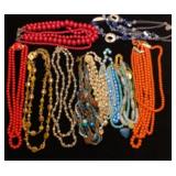 Multi strand short beaded necklaces