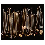 Shorter gold & silver tone necklaces with