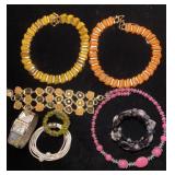 Lucite necklaces and other bracelets