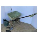 EZ Broadcast Spreader, Water can, pruning tools