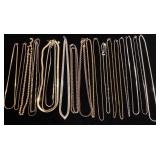 Silver and Gold tone chains 16-18 inches