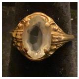 10K yellow gold birthstone ring