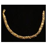 10K yellow gold & diamond bracelet