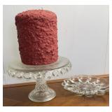 Large Cake Candle 7in dia, 12in Pedestal Cake, &