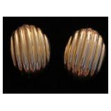 14K yellow gold clip back earrings