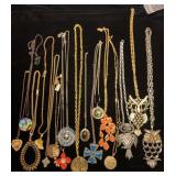 Chunky pendants on chains