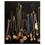Glass and other pendants on cords
