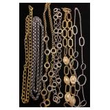 Long large link necklaces