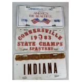 Vtg Connersville Indiana License Plates