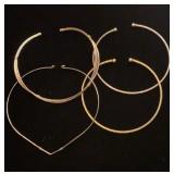 Gold & Silver tone bangle style necklaces