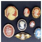 Cameo Style brooches