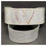 WWII trench art bracelets