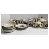 Casuals Apple Pattern Tea Set & Soup Mugs