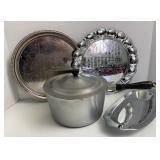 Vtg Majestic Aluminum Stock pot & SS serving