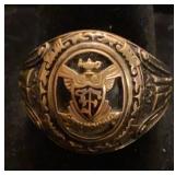 10K & sterling 1934 class ring