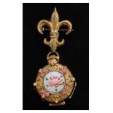 Vintage Pegasus Coro 4 picture locket brooch