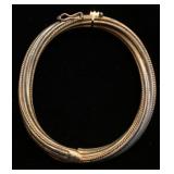 Sterling silver wire wrapped style hinged bangle