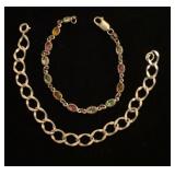 Sterling silver open link bracelets