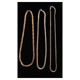 Sterling braided herringbone chains