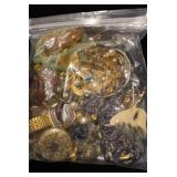 Quart size bag of miscellaneous jewelry