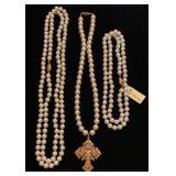 3 lengths of faux pearls by Premier designs