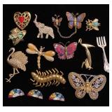 Animal & holiday brooches