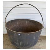 Large Cast Iron Pot Used as a Planter