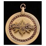 14K yellow gold Century Club pendant