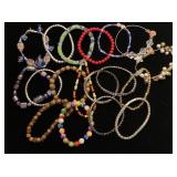 Beaded elastic band bracelets