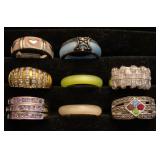 Gemstone band costume rings