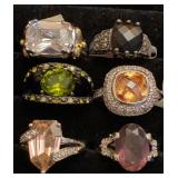 Large stone costume rings