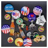 Buttons and badge pins