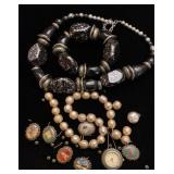 Chunky bead necklace & bracelet