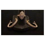 Sterling ring and earrings