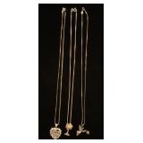 Sterling box chains with pendants