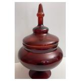 Vtg MCM Empoli Style Circus Tent Covered Dish