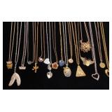 Various length necklaces with pendants