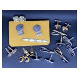 Cuff link & tie bar sets